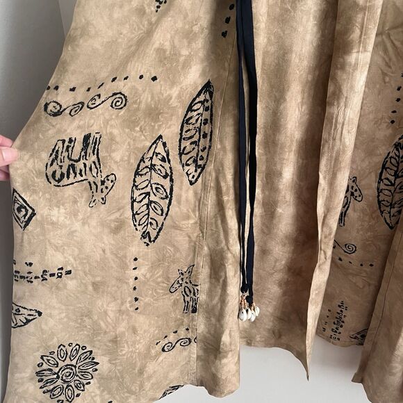 Vtg Tribal Zebra African Long Jacket 1X Boho Lagenlook Hippie Artsy Festival - Picture 9 of 12